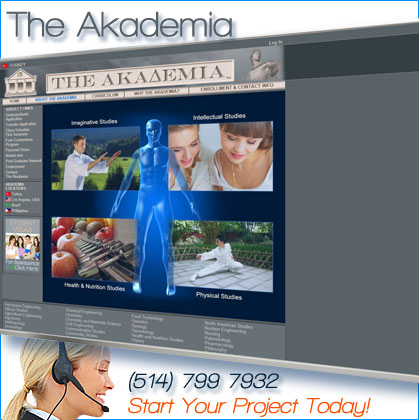 website designed for the akademia